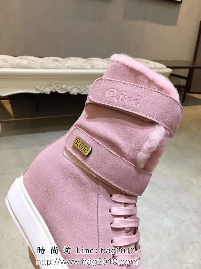 UGG 爆款 18官網發售 高絲光粉色 雪地靴 QZS2223